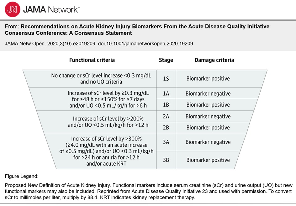 New Diagnostic Criteria of AKI Require The Use of New Biomarkers